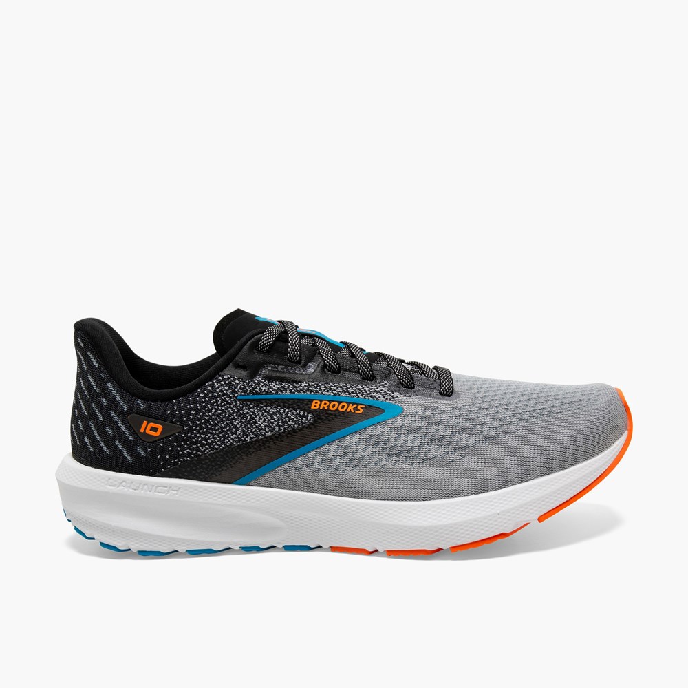 Chaussures Running Route Brooks Launch 10 Blanche Noir Homme | APF-9483744